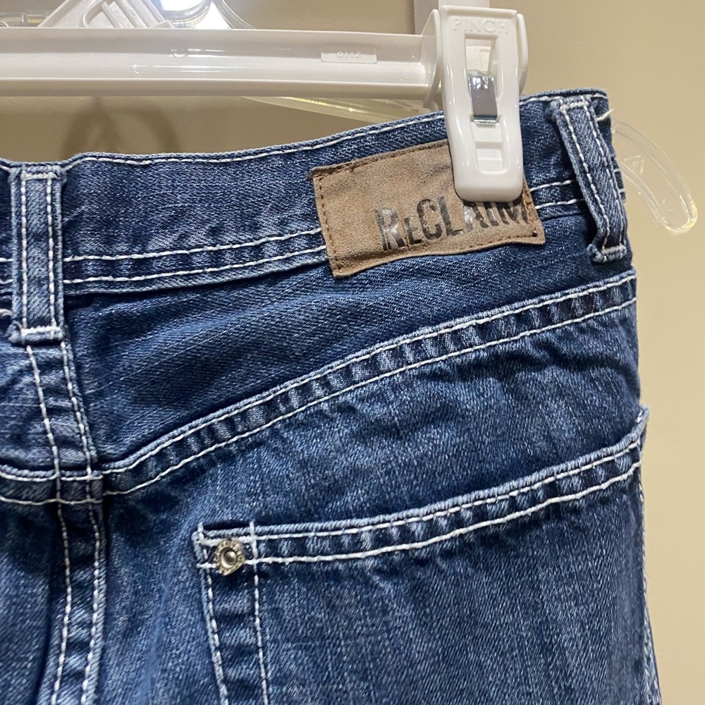 Reclaim Slim Straight Jeans Mens 31x30 Medium Wash Denim 100% Cotton Tote 0163 - Picture 6 of 13